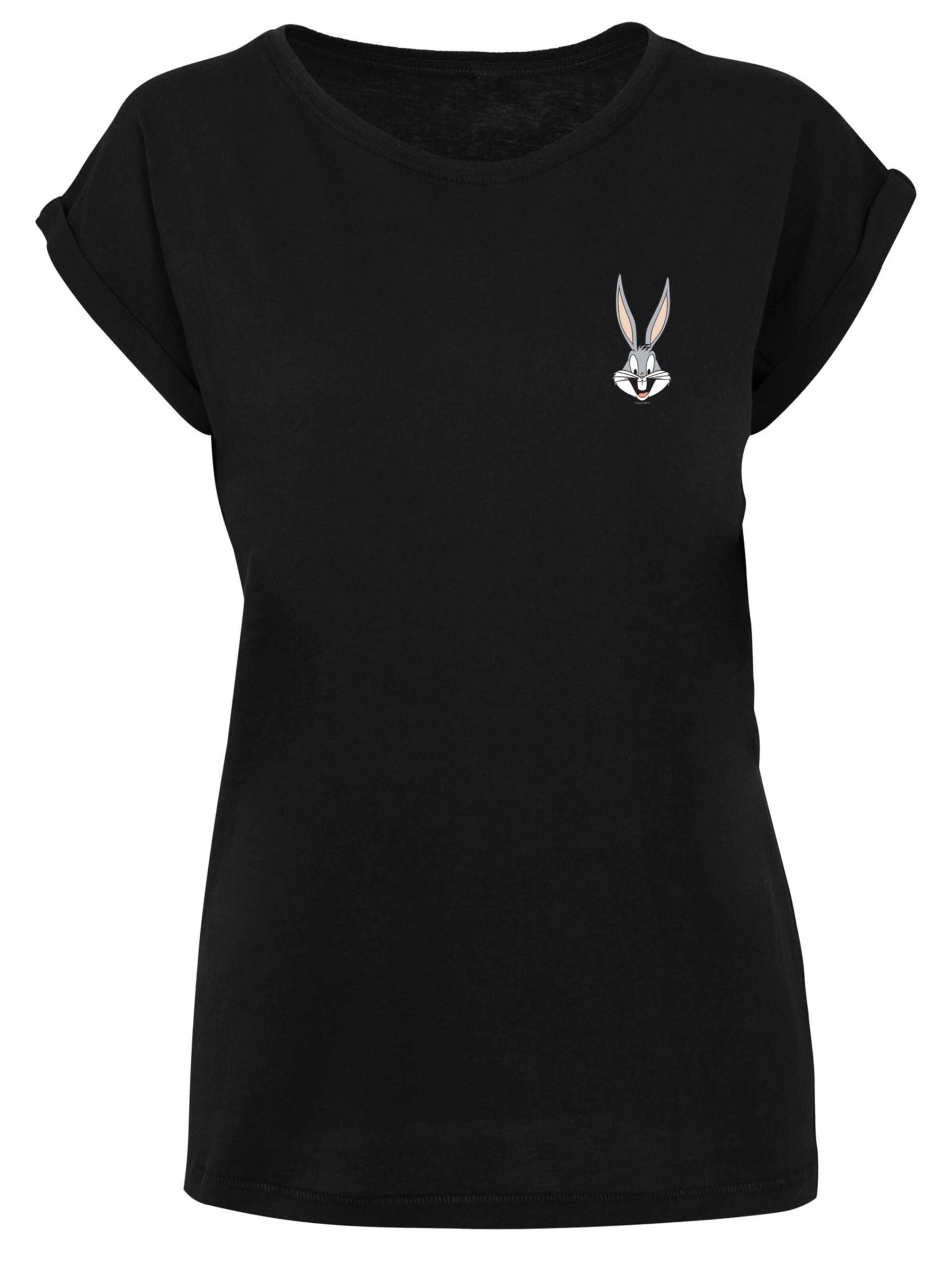 T-shirt 'Looney Tunes Bugs Bunny Breast' F4NT4STIC en noir : devant