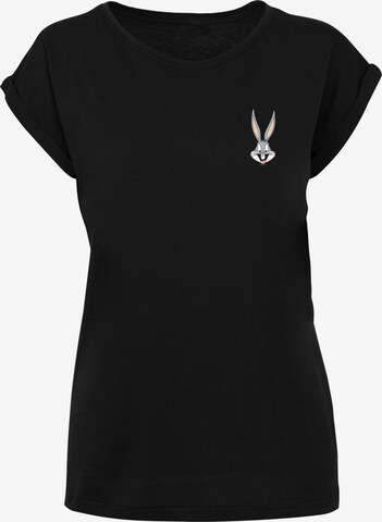 F4NT4STIC Shirt 'Looney Tunes Bugs Bunny Breast Print' in Black: front