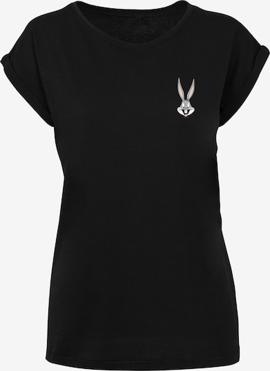 F4NT4STIC Shirt 'Looney Tunes Bugs Bunny Breast Print' in de kleur Grijs / Bloedrood / Zwart, Productweergave