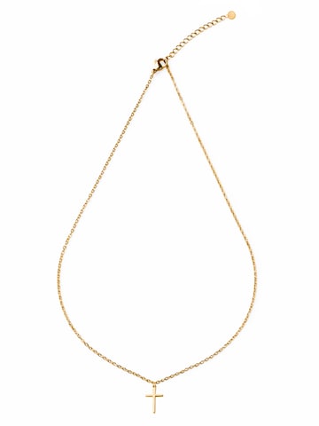 day berlin Kette 'Cross fine'‌‌‌‌‌‌‌‌‌‌ in Gold: Vorderseite