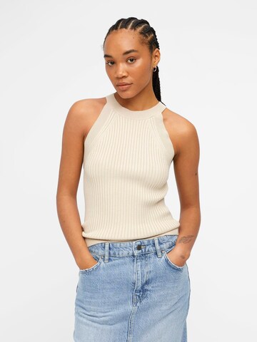 OBJECT Knitted Top 'ESTER' in Beige: front
