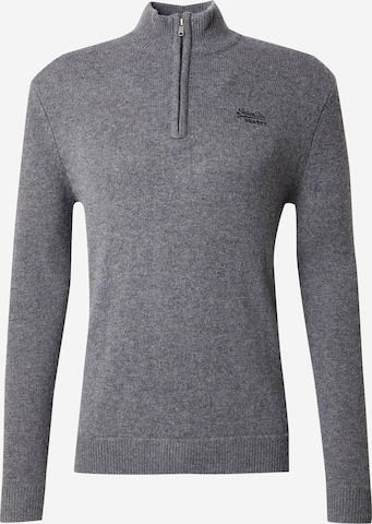 Superdry Pullover 'Essential' in Grau: Vorderseite