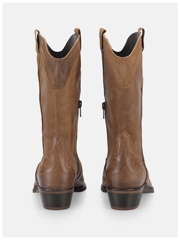 Felmini Wide Fit Cowboy Boots in Brown