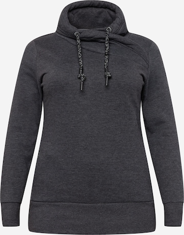 Ragwear Plus Sweatshirt 'NESKA' in Black: front