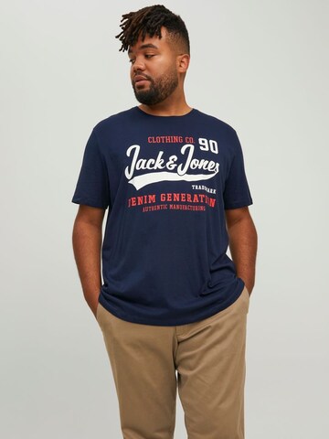 Jack & Jones Plus - Camiseta en azul: frente