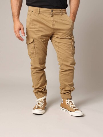 Effilé Pantalon cargo 'GARDEN' Deeluxe en marron : devant