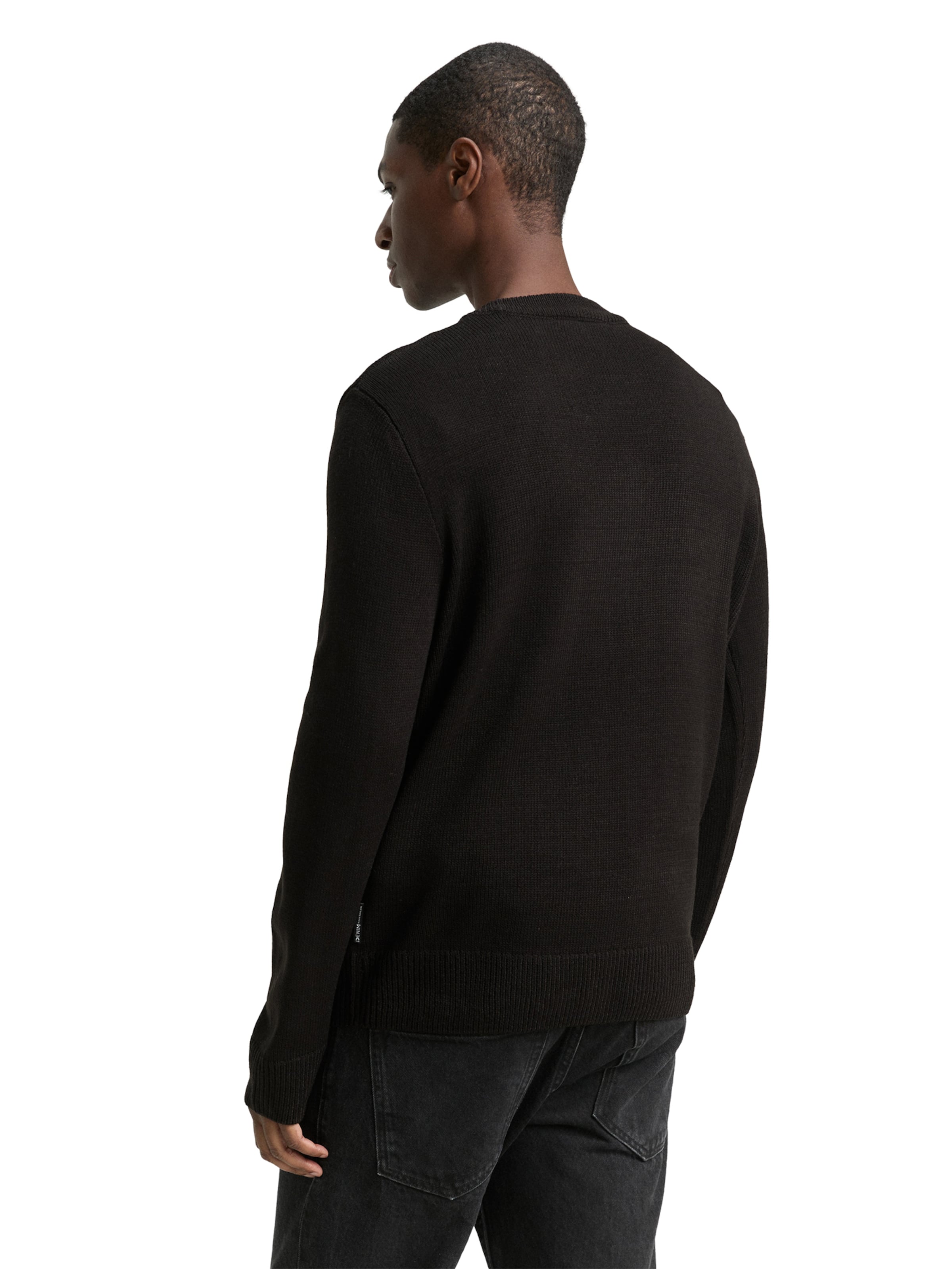 TOM TAILOR DENIM Sweater in Black