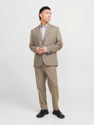 JACK & JONES regular Jakkesæt 'JPRTHEO' i beige: forside
