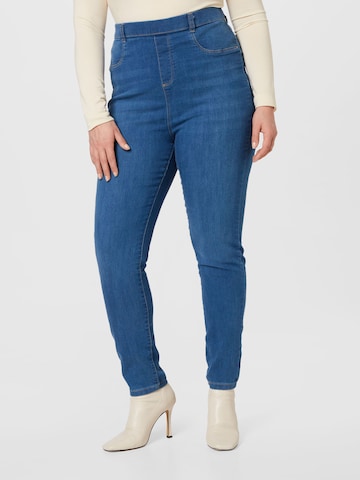 Dorothy Perkins Curve - Skinny Calças de ganga em azul: frente