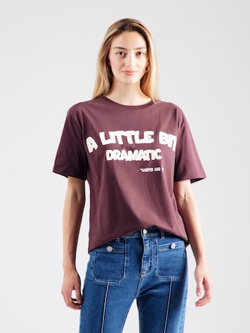 Harper & Yve T-shirt i brun: framsida