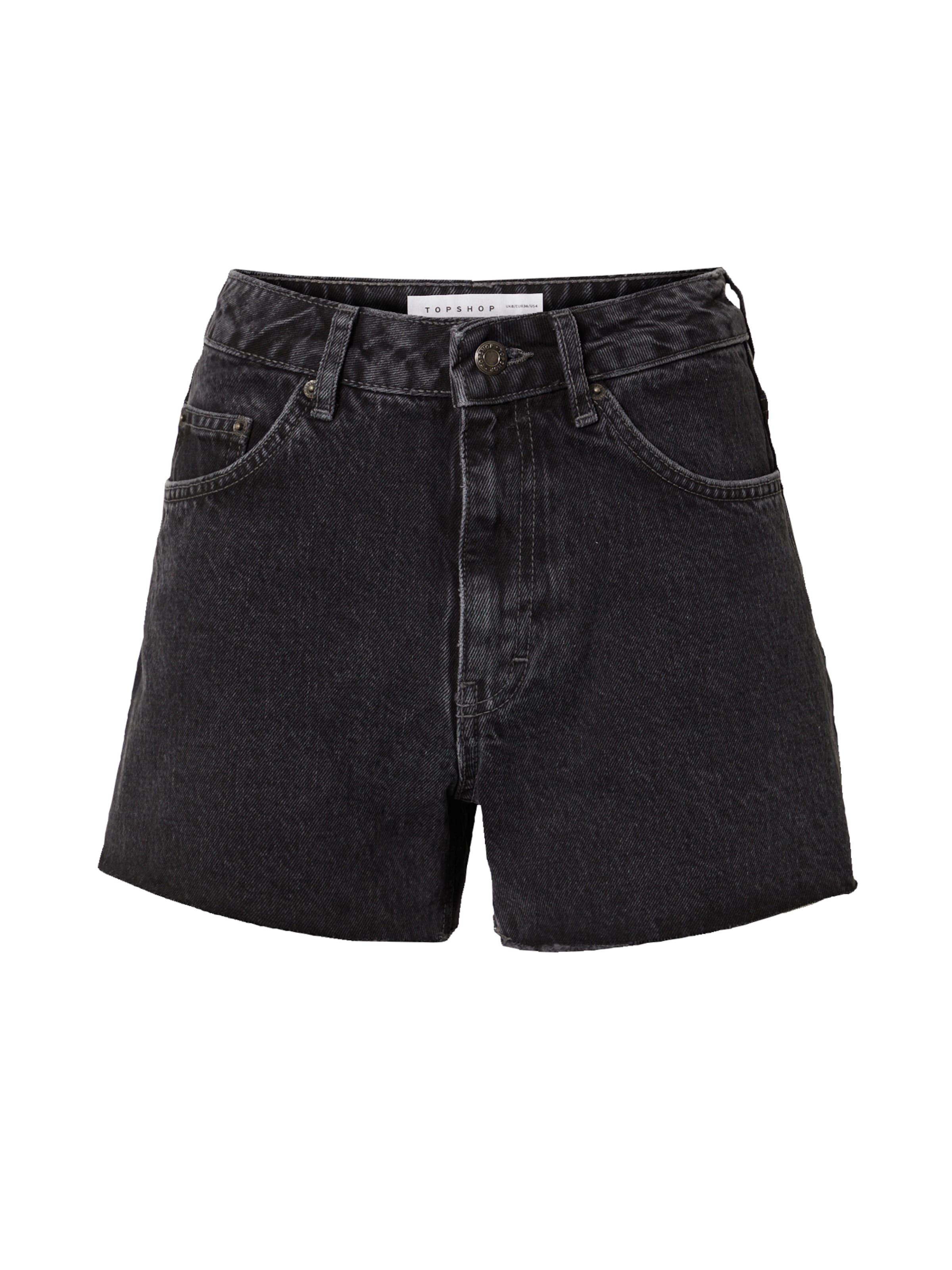 TOPSHOP regular Τζιν σε μαύρο: μπροστά