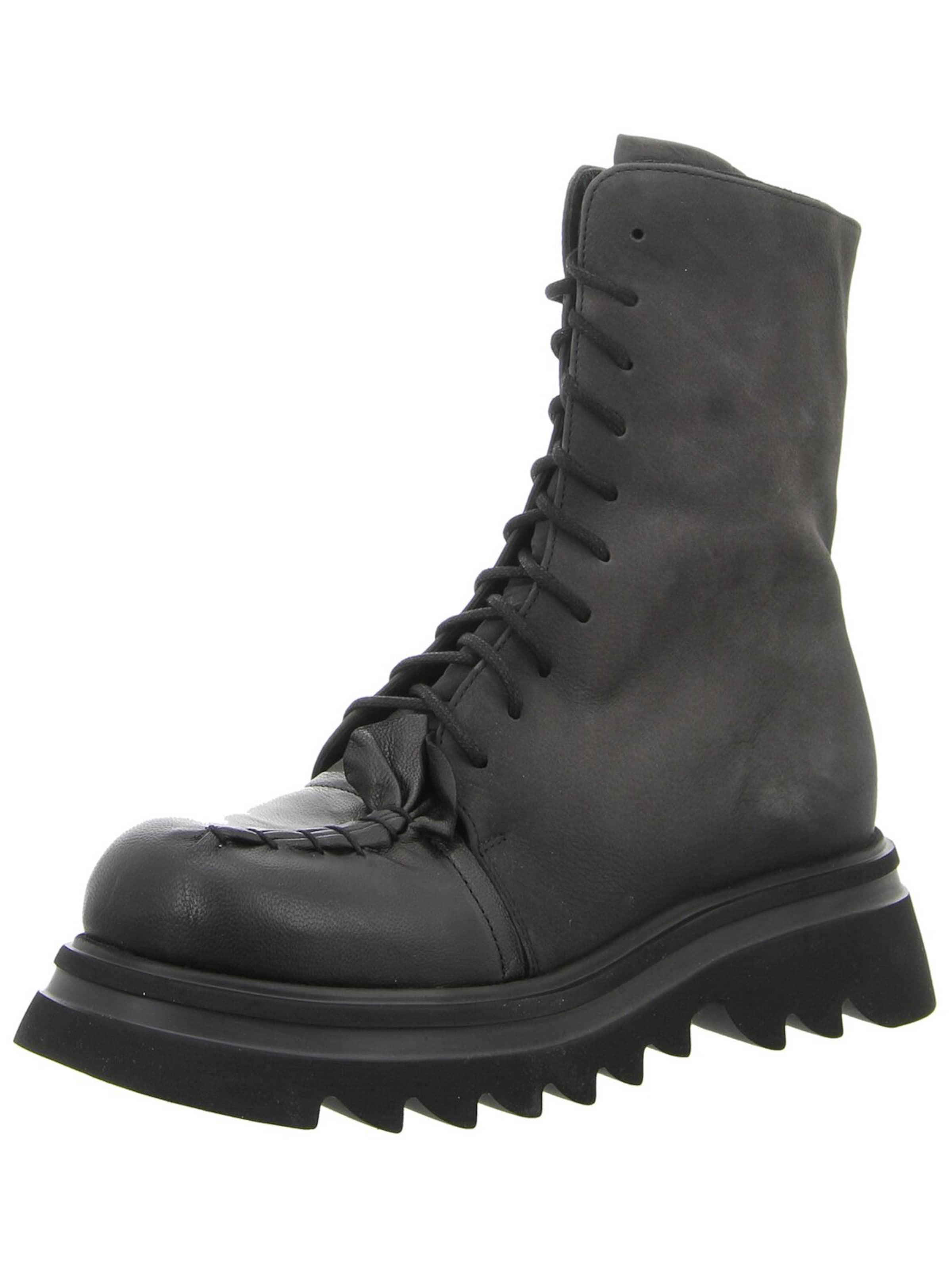 Papucei Lace-Up Boots 'Damen Stiefelette HAWAI GREY BLACK Echt Leder in grau' in Grey: front