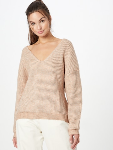 ABOUT YOU Sweater 'Nuria' in Beige: front