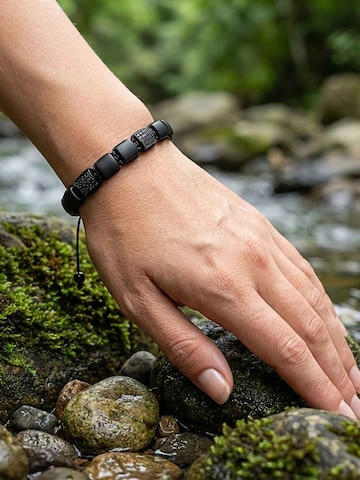 UNIQAL Armband 'BLACK AGATE ZIRKONIA' in Gemengde kleuren