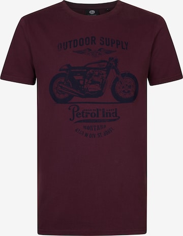Petrol Industries T-Shirt 'Bottineau' in Rot: predná strana