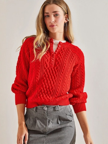 Bianco LucciPulover 'Pullover' - crvena boja: prednji dio