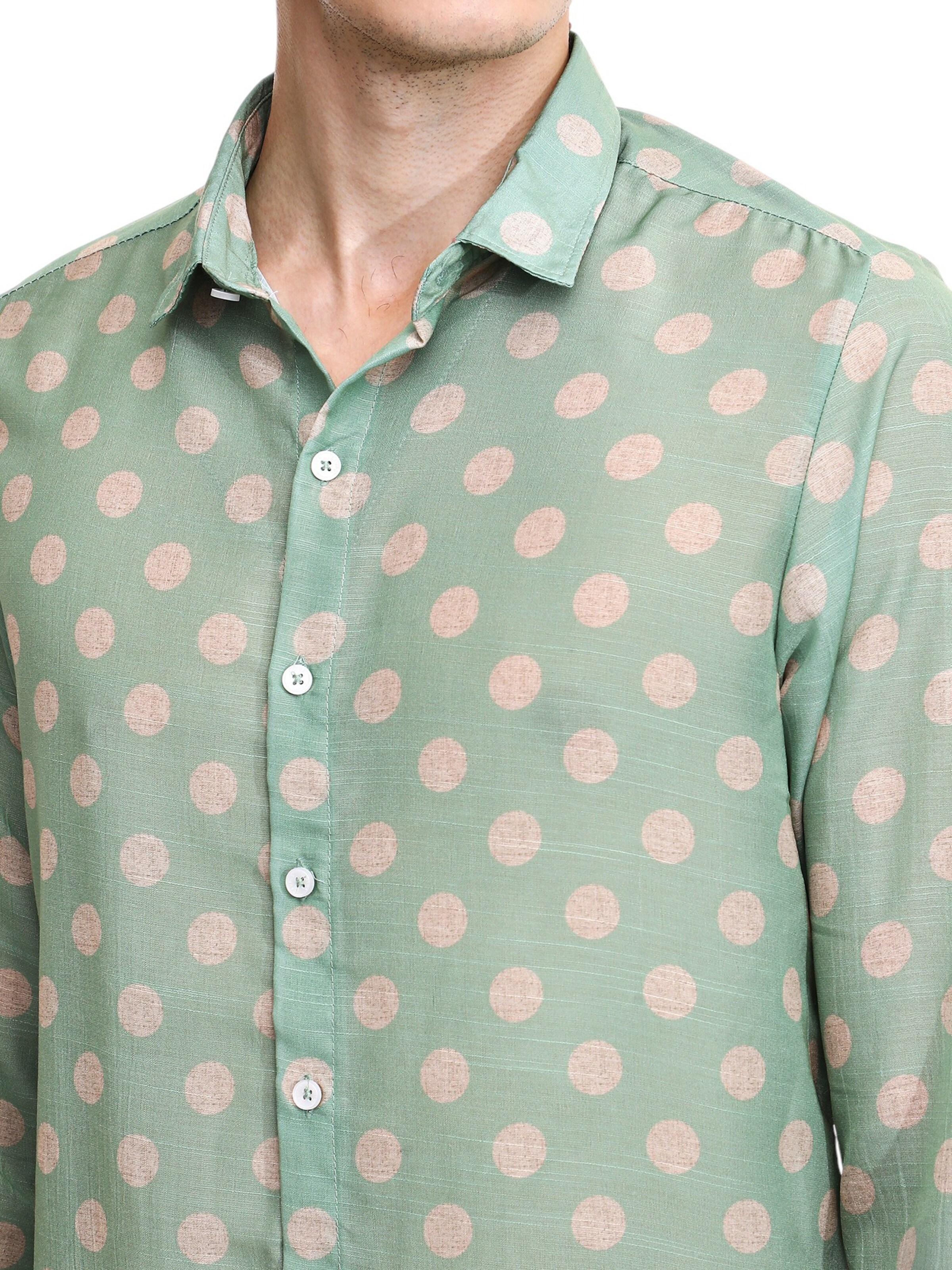 Campus Sutra Средняя посадка Рубашка 'Thomasine' в Зеленый