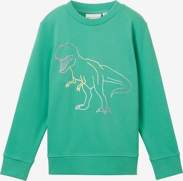 TOM TAILOR Sweatshirt in Groen: voorkant