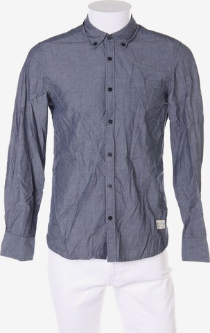 MUSTANG Button Up Shirt in S in Blue: front