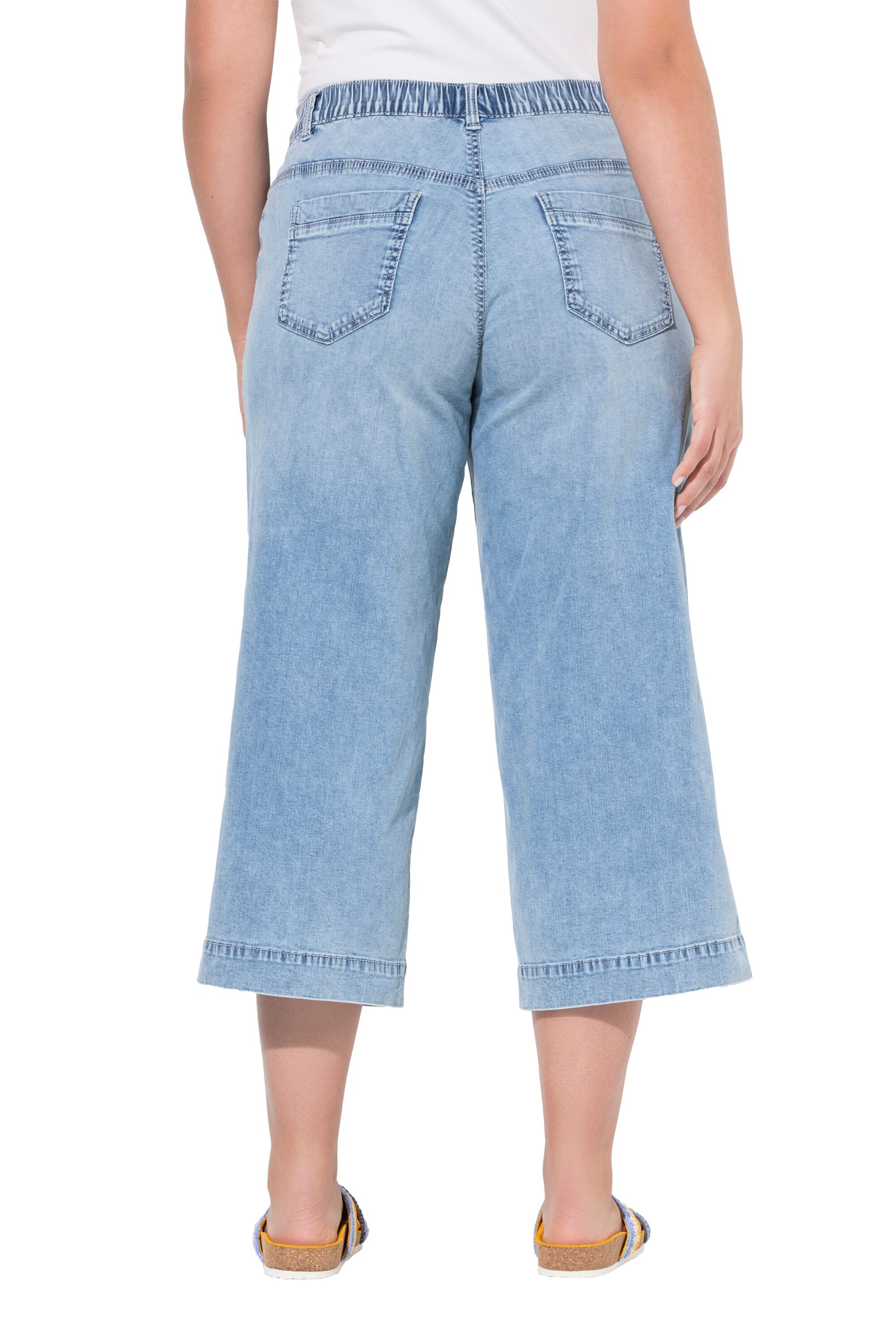 LAURASØN Wide leg Jeans in Blauw
