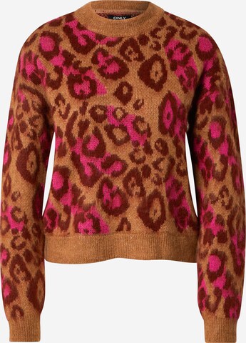 ONLY Sweater 'ASHLEY' in Brown: front