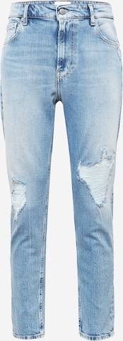 Calvin Klein Jeans Loosefit Jeans in Blauw: voorkant