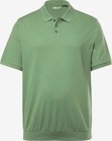 Men Plus Poloshirt in Grün: Vorderseite