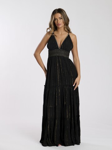 Robe d’été South Beach en noir : devant
