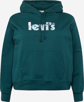 Levi's® Plus Sweatshirt 'Graphic Standard Fit Hoodie' in Groen: voorkant