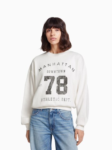 Bershka Sweatshirt in Beige: Vorderseite