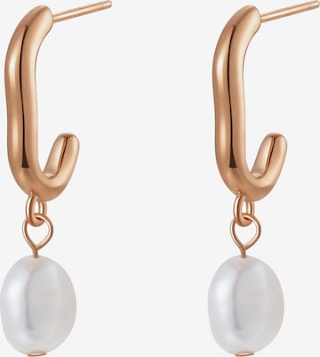 Hey Happiness Ohrringe 'Chunky Pearl' in Gold: Vorderseite