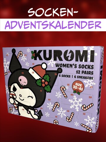 HELLO KITTY Socks 'Adventskalender mit 12 Paar' in Mixed colors