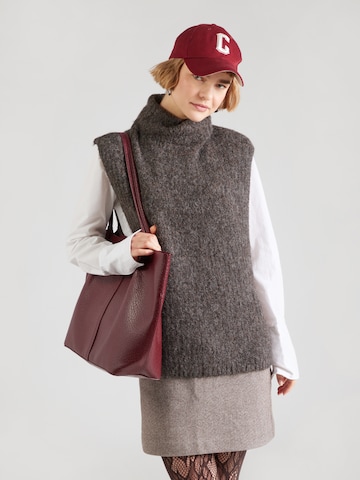 OBJECT Pulover 'OBJSAGGIA' | siva barva: sprednja stran