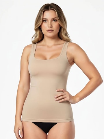 Shapetape Onderhemd 'Corrigerend Topje met Brede Bandjes' in Beige: voorkant