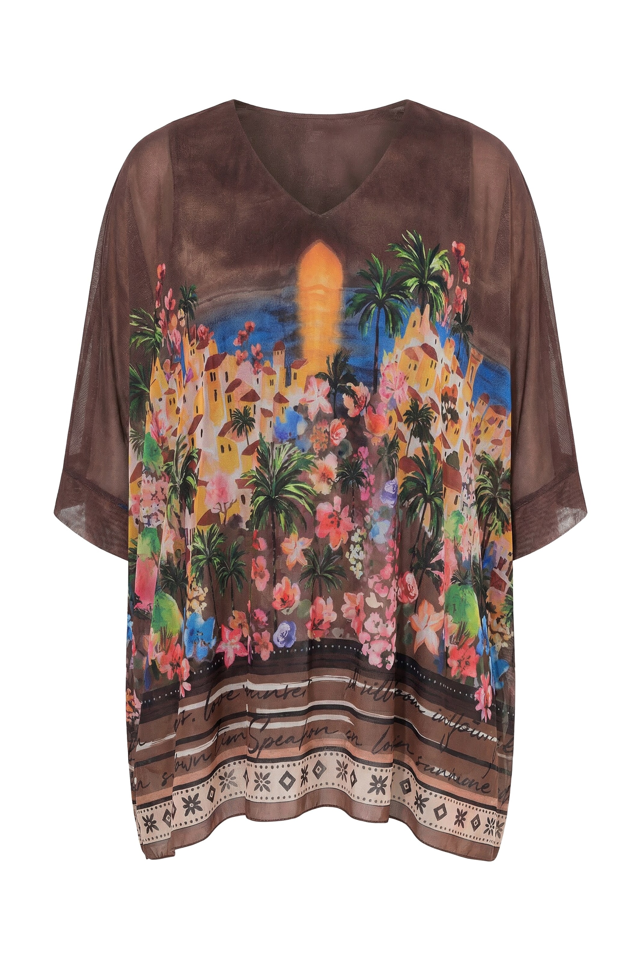 MIAMODA Blouse in Bruin: voorkant