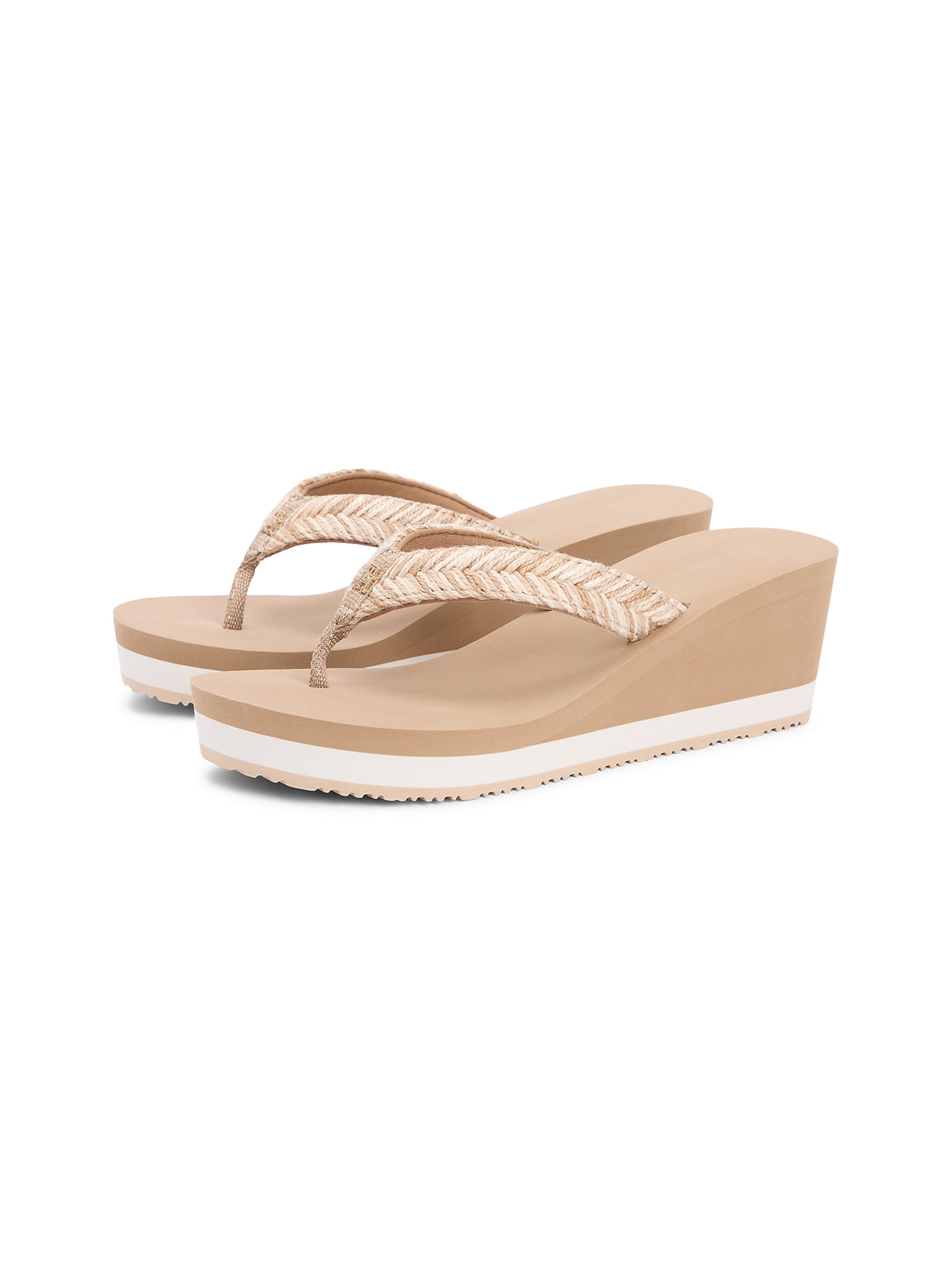 TOMMY HILFIGER Teenslipper in Beige