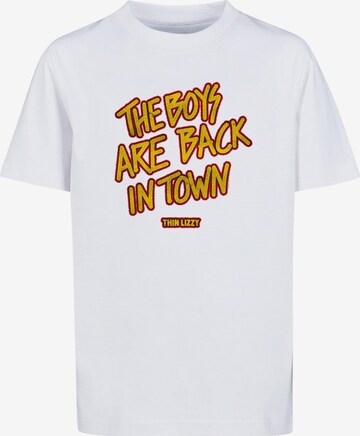Merchcode Shirt 'Thin Lizzy - The Boys Stacked Lettering' in White: front
