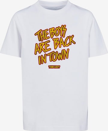 Merchcode T-Shirt 'Thin Lizzy - The Boys Stacked Lettering' in Weiß: predná strana