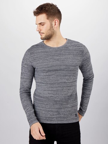 JACK & JONES Regular fit Trui 'Theo' in Grijs: voorkant