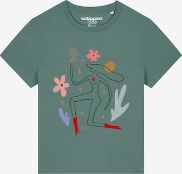 T-shirt 'Love And Flex' Watapparel en vert : devant
