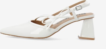 Escarpins à bride arrière 'Maralyn' Bianco en blanc : devant