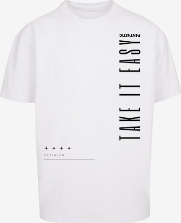F4NT4STIC T-Shirt 'Take It Easy' in Weiß: Vorderseite