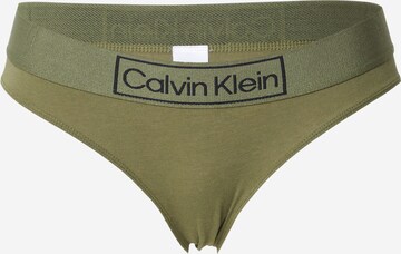 Slip Calvin Klein Underwear en vert : devant