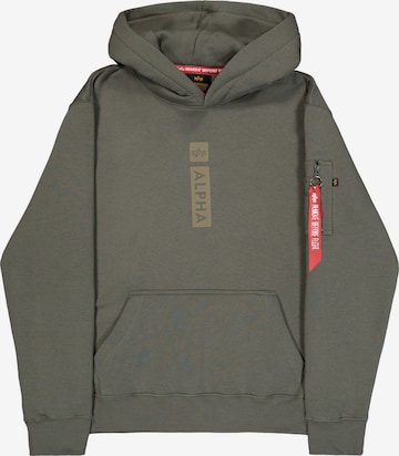 ALPHA INDUSTRIES Sweatshirt in Grün: Vorderseite