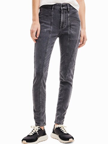 Desigual Slimfit Jeans in Zwart: voorkant