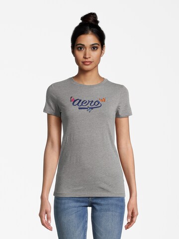 T-shirt AÉROPOSTALE en gris : devant