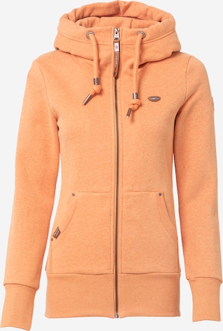 Ragwear Zip-Up Hoodie 'Neska' in Orange: front