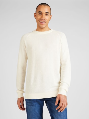 JACK & JONES Sweater 'JASPER' in White: front