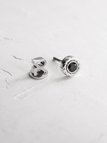 REYTEL - Pendientes 'REEKS' en plata: frente