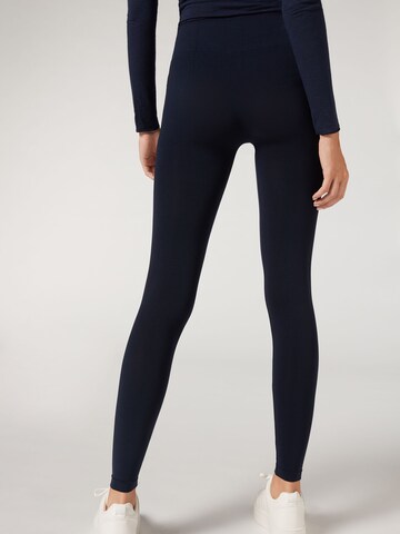 CALZEDONIA Skinny Leggings in Blue